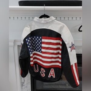 Vintage USA American Black Leather Jacket